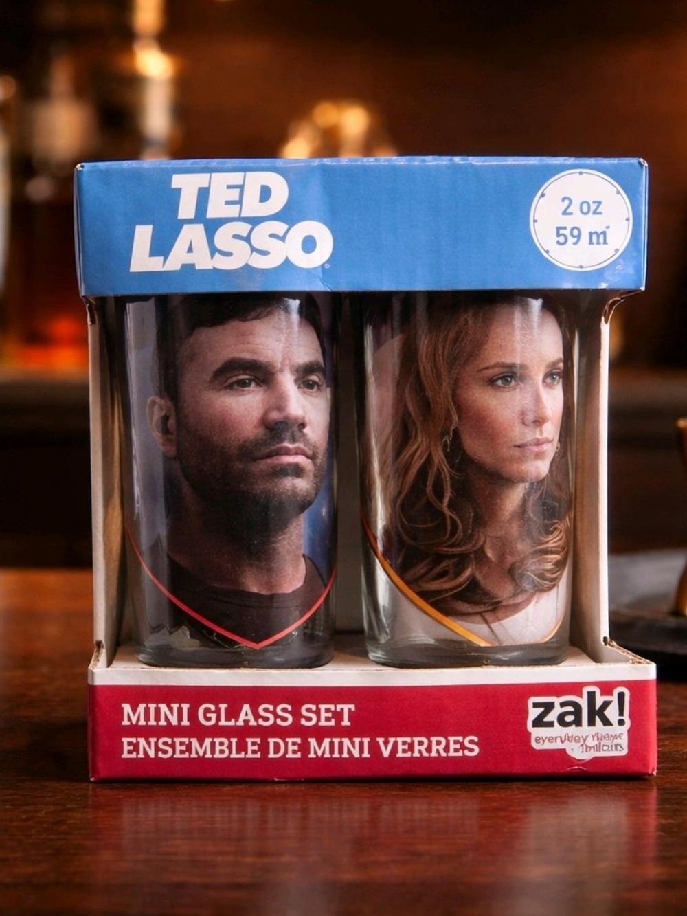 Ted Lasso 2oz Mini 4 Shot Glass Set. New In Box TEAM Lasso Shot Glasses 2020